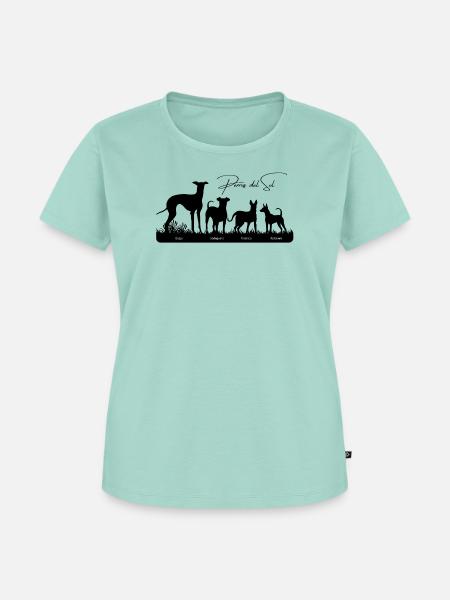 Perros del Sol 4 perros - Frauen Premium Bio T-Shirt - Mint