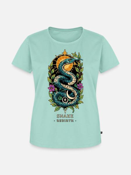 SCHLANGENTOTEM Wiedergeboren - Frauen Premium Bio T-Shirt - Mint