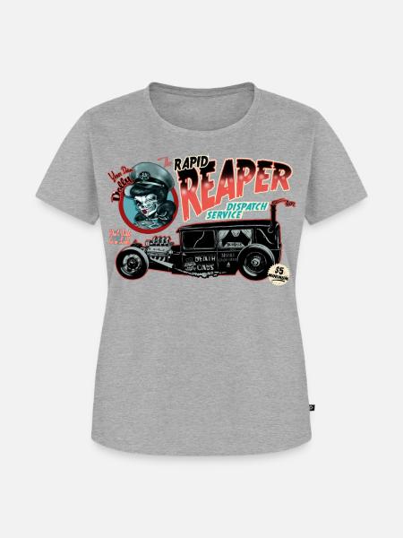 Alchemy England Abholservice Vom Leichenwagen - Frauen Premium Bio T-Shirt - Grau meliert