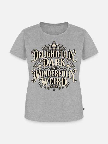 Dunkel und Fremd - Frauen Premium Bio T-Shirt - Grau meliert