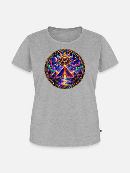 Pyramide - Frauen Premium Bio T-Shirt - Grau meliert