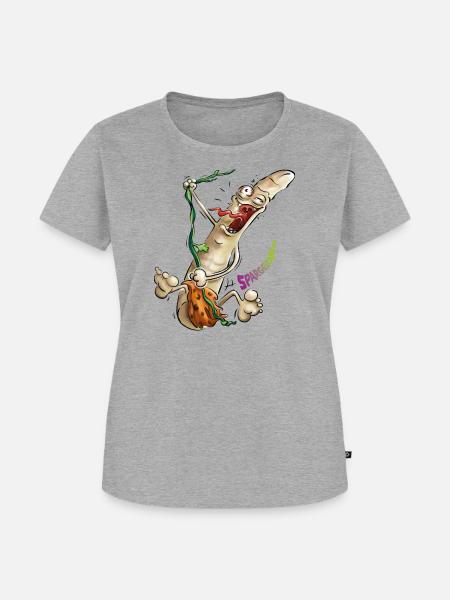 Spargeltarzan - Frauen Premium Bio T-Shirt - Grau meliert