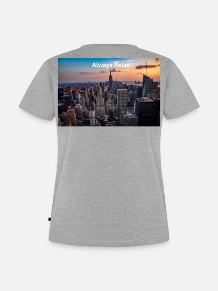 Städtische Abendruhe - Frauen Premium Bio T-Shirt - Grau meliert