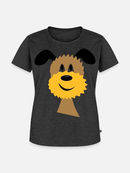 Hund - Frauen Premium Bio T-Shirt - Anthrazit meliert