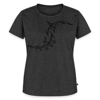 Tribal with stars - Women's Premium Organic T-shirt - heather anthracite - Front - Selfina (174cm)