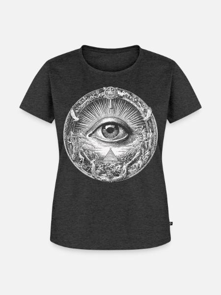 Kreisauge - Frauen Premium Bio T-Shirt - Anthrazit meliert