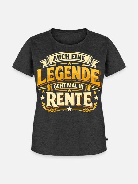 Legende geht in Rente - Frauen Premium Bio T-Shirt - Anthrazit meliert