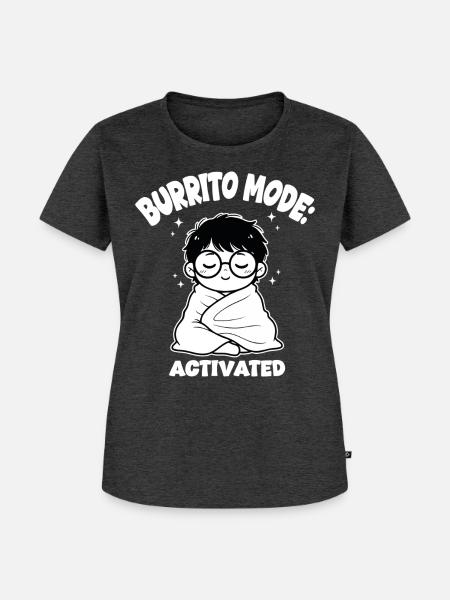 Burrito-Cover-Modus - Frauen Premium Bio T-Shirt - Anthrazit meliert