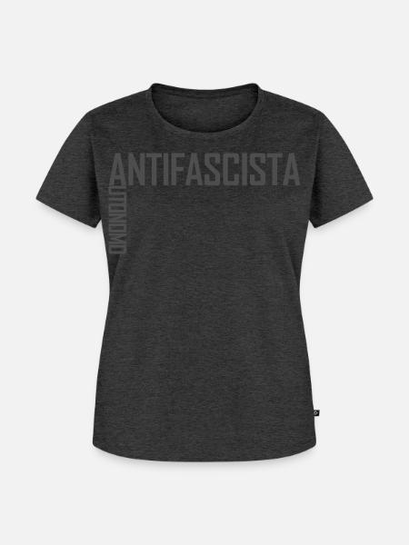 Autonomo Antifascista inkognito - Frauen Premium Bio T-Shirt - Anthrazit meliert