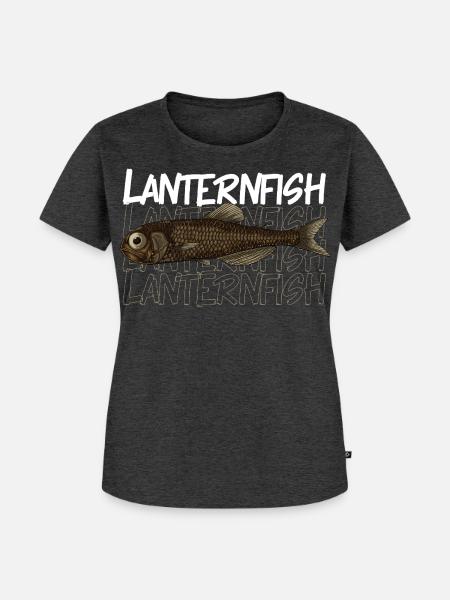Tiefsee Monster - Laternenfisch - Frauen Premium Bio T-Shirt - Anthrazit meliert