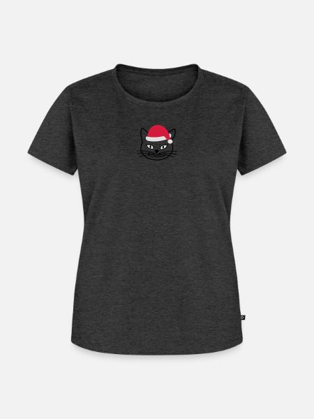 Nikolaus Kitteh - Frauen Premium Bio T-Shirt - Anthrazit meliert