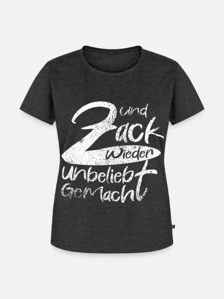 Zack Wieder Unglaublich Gemacht - Frauen Premium Bio T-Shirt - Anthrazit meliert