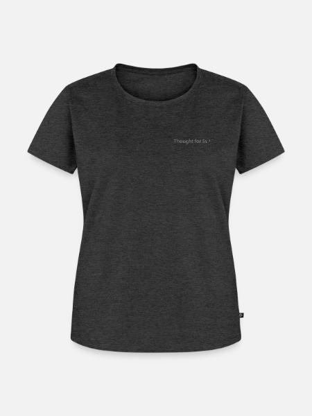 Gedanke für 5er - Frauen Premium Bio T-Shirt - Anthrazit meliert