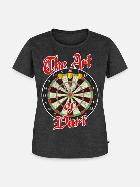 Dart Sport - Frauen Premium Bio T-Shirt - Anthrazit meliert