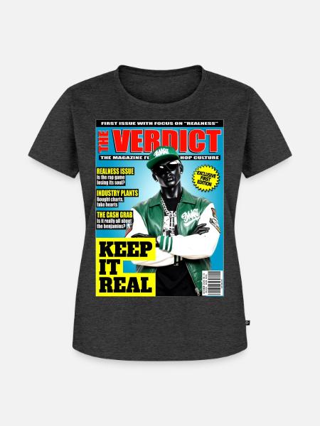 The Verdict: Issue 01 - Realness - Frauen Premium Bio T-Shirt - Anthrazit meliert