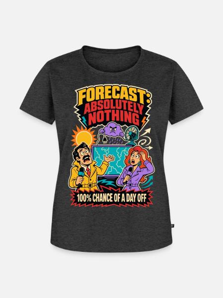 Wettervorhersage: Absolut gar nichts - Frauen Premium Bio T-Shirt - Anthrazit meliert