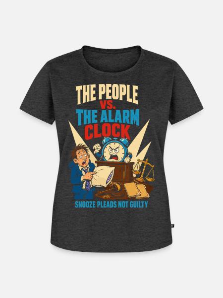 Menschen gegen den Wecker - Frauen Premium Bio T-Shirt - Anthrazit meliert
