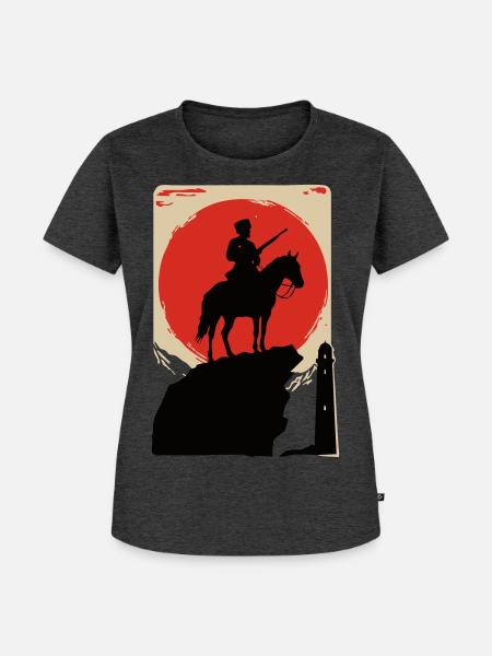 Abrek - Frauen Premium Bio T-Shirt - Anthrazit meliert