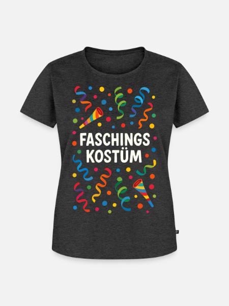 Fasching Konfetti Faschingskostüm bunt - Frauen Premium Bio T-Shirt - Anthrazit meliert