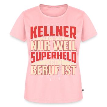 Kellner Superheld - Frauen Premium Bio T-Shirt - Rosa - Vorne - AI Model Female 172 dark (172cm)