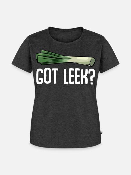 GOT LEEK? - Frauen Premium Bio T-Shirt - Anthrazit meliert