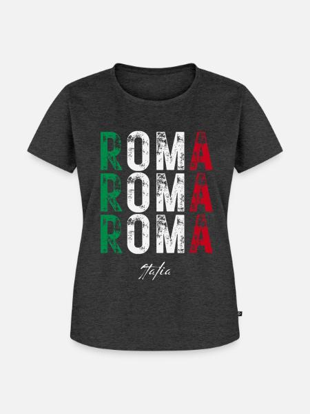 Ich liebe Rom, Rom Italien - Frauen Premium Bio T-Shirt - Anthrazit meliert
