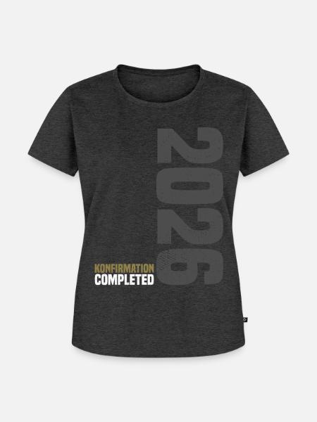 Glückwunsch Konfirmation 2026 - Frauen Premium Bio T-Shirt - Anthrazit meliert