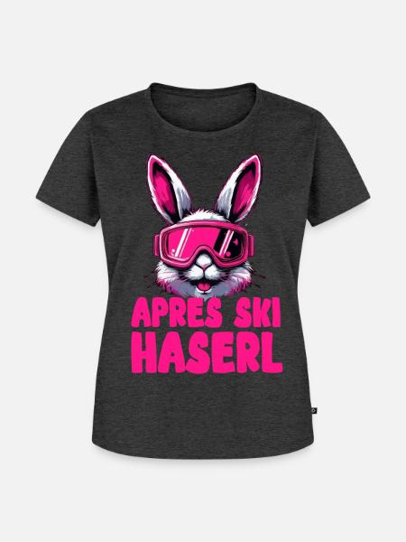 Apres Ski Haserl - Frauen Premium Bio T-Shirt - Anthrazit meliert