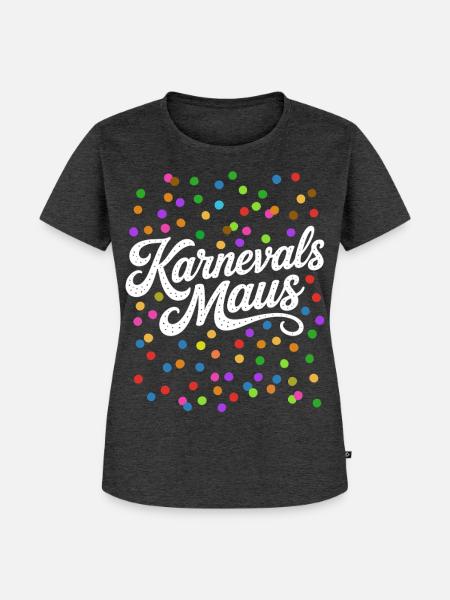 Karnevals Maus Konfetti Kostüm - Frauen Premium Bio T-Shirt - Anthrazit meliert