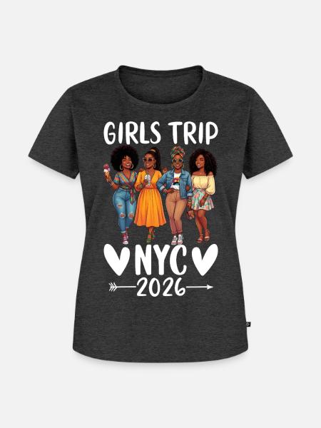 NYC Girls Trip 2026 - Frauen Premium Bio T-Shirt - Anthrazit meliert
