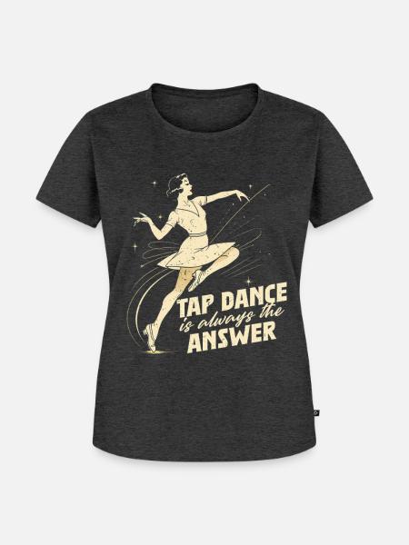 Stepptanz Stepptänzer Stepptänzerin Stepper - Frauen Premium Bio T-Shirt - Anthrazit meliert