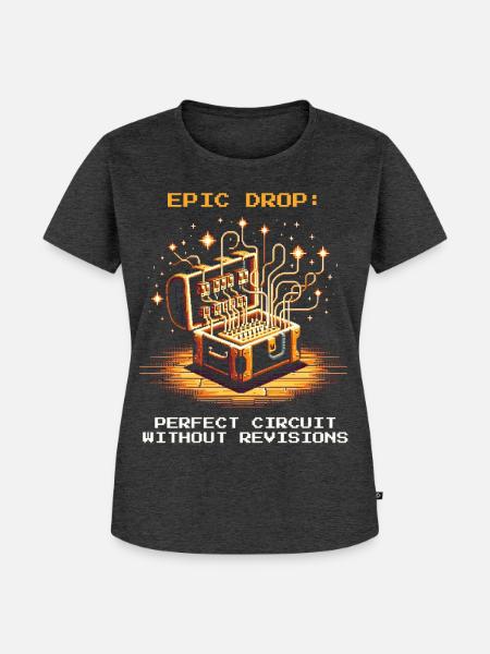 Perfekter Schaltplan | Verdrahtung Profi - Frauen Premium Bio T-Shirt - Anthrazit meliert