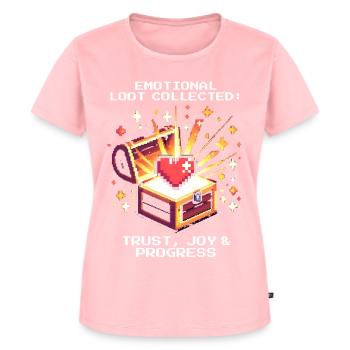 Butin émotionnel | Progrès en travail social - T-shirt Premium bio Femme - rose - Devant - AI Model Female 172 dark (172cm)