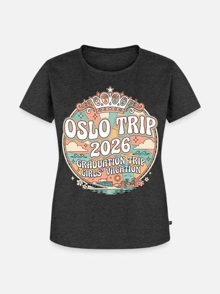Oslo Trip 2026 Abschlussfahrt Girls - Frauen Premium Bio T-Shirt - Anthrazit meliert