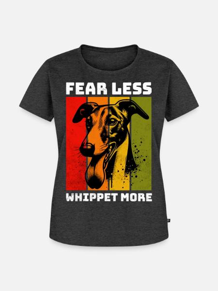 Whippet Windhund - Frauen Premium Bio T-Shirt - Anthrazit meliert