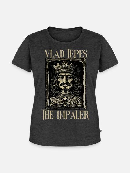 Vlad Tepes: Der Impaler - Frauen Premium Bio T-Shirt - Anthrazit meliert