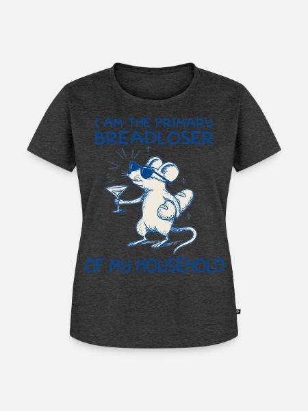 Hauptbreadloser meines Haushalts - Frauen Premium Bio T-Shirt - Anthrazit meliert