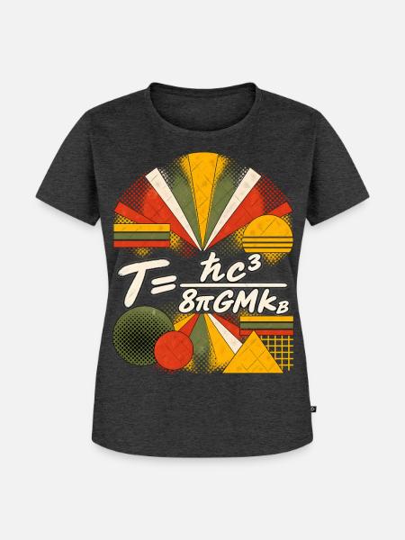Hawking-Temperatur – Physikalische Gleichung - Frauen Premium Bio T-Shirt - Anthrazit meliert