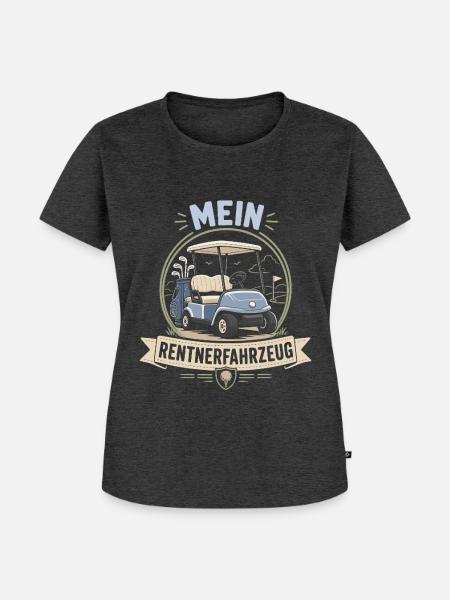 Mein Rentnerfahrzeug Golf Caddy - Frauen Premium Bio T-Shirt - Anthrazit meliert