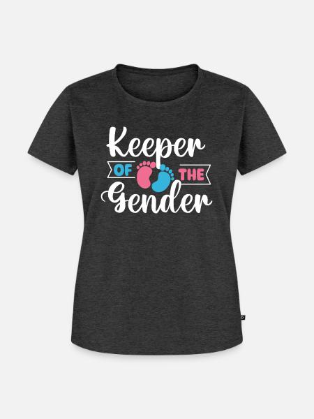 Hüter des Geschlechts - Enthüllungsparty-Highlight - Frauen Premium Bio T-Shirt - Anthrazit meliert