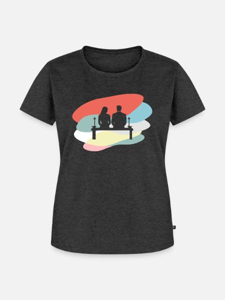 Ehemann Partner Verlobung - Frauen Premium Bio T-Shirt - Anthrazit meliert