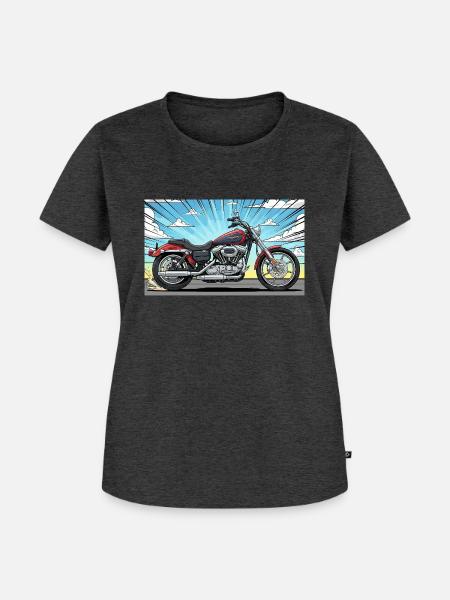 Comic Style - Frauen Premium Bio T-Shirt - Anthrazit meliert