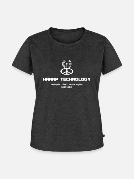 HAARP TECHNOLOGY - Frauen Premium Bio T-Shirt - Anthrazit meliert