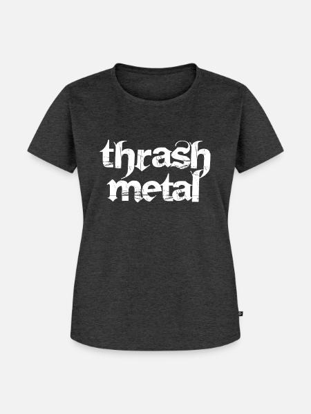 Thrash-Metal-Logo-Design - Frauen Premium Bio T-Shirt - Anthrazit meliert