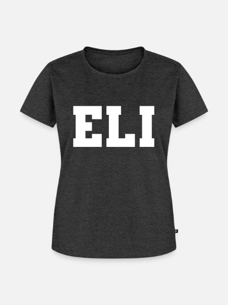 Name - Eli - Frauen Premium Bio T-Shirt - Anthrazit meliert