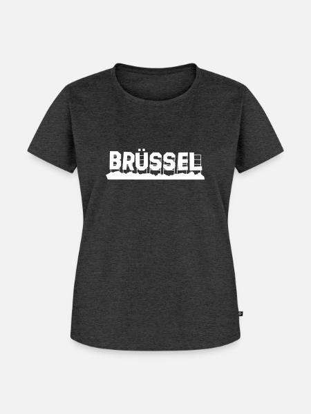 Brüssel - Frauen Premium Bio T-Shirt - Anthrazit meliert