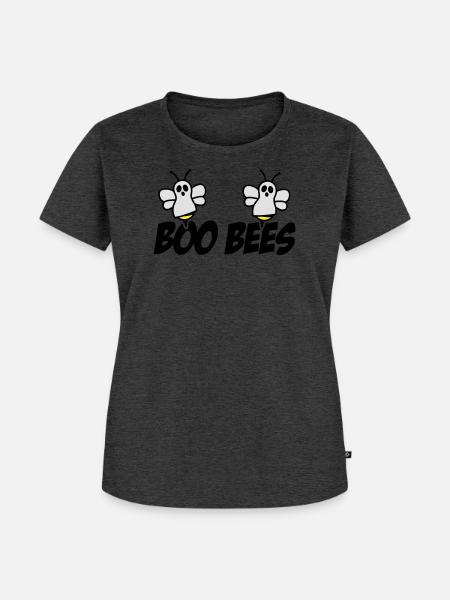 Boo Bienen v2 - Frauen Premium Bio T-Shirt - Anthrazit meliert