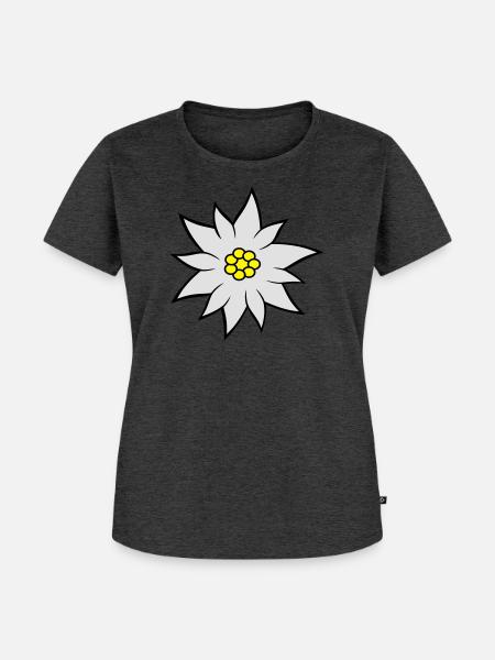 Edelweiss - Frauen Premium Bio T-Shirt - Anthrazit meliert