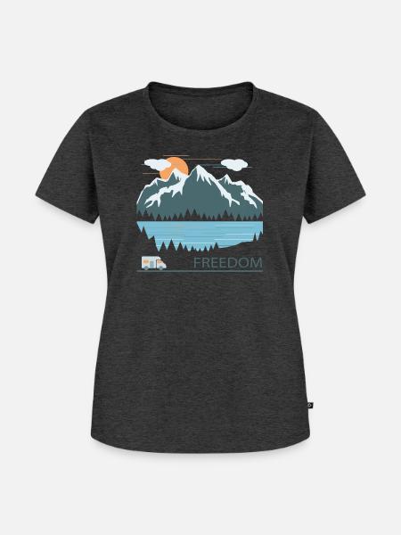 Camping - Frauen Premium Bio T-Shirt - Anthrazit meliert