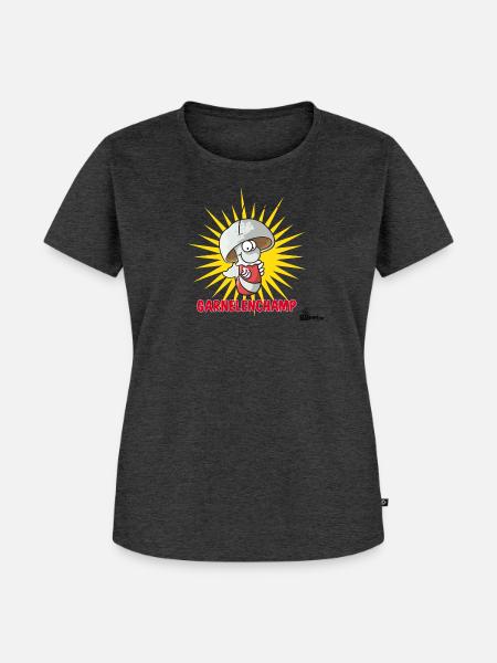 champgarnele - Frauen Premium Bio T-Shirt - Anthrazit meliert